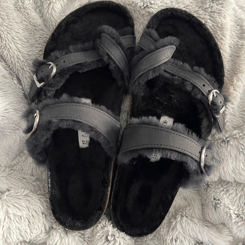 Furry Birkenstocks 6